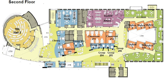W.E. Upjohn M.D. Campus Second Floor Map