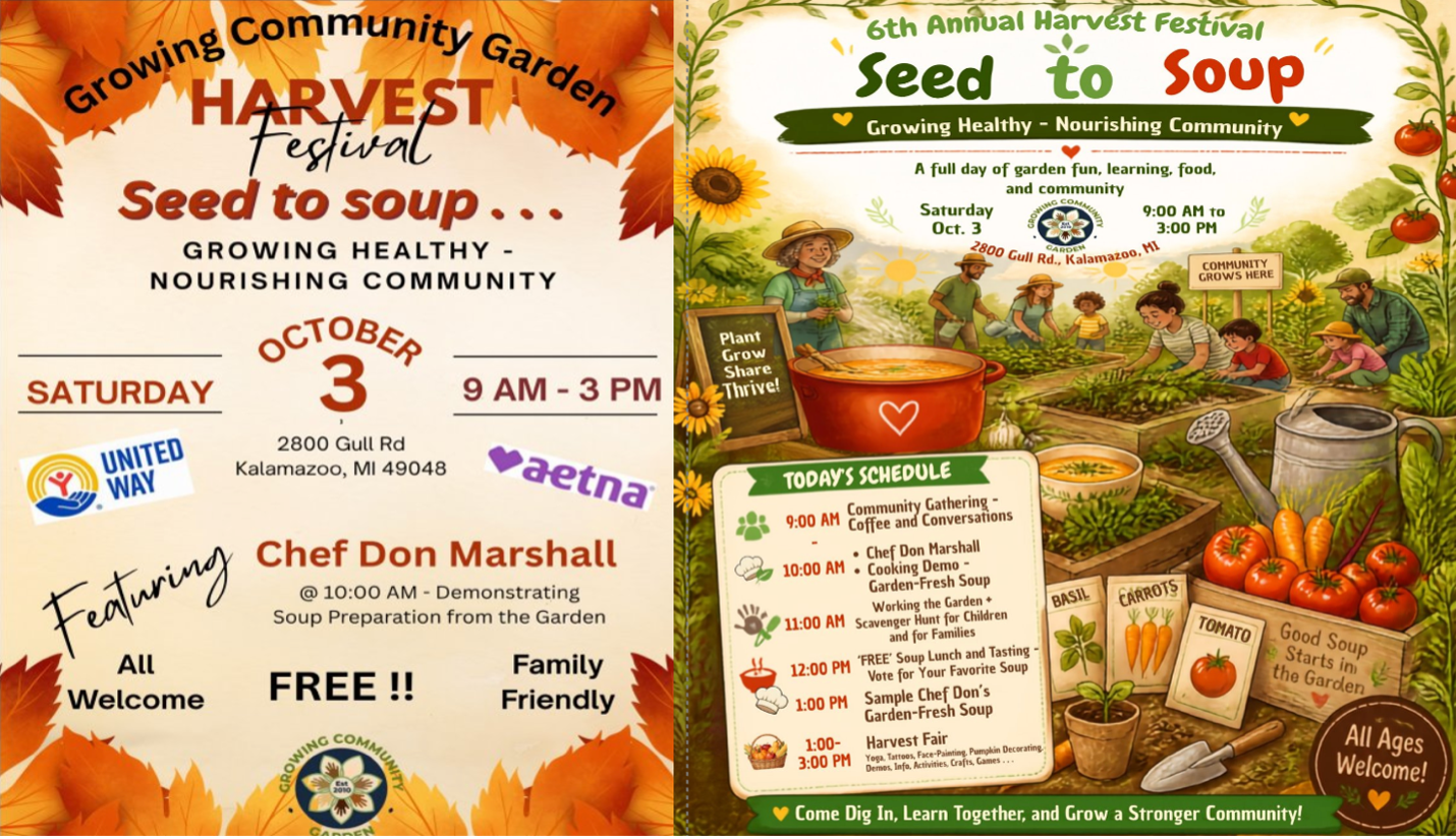 Growing Community Garden Upcoming Events for October 2026