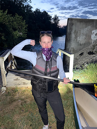 M4 Marina Cox prepares to start the final leg of the Consumers Energy AuSable River Challenge 120